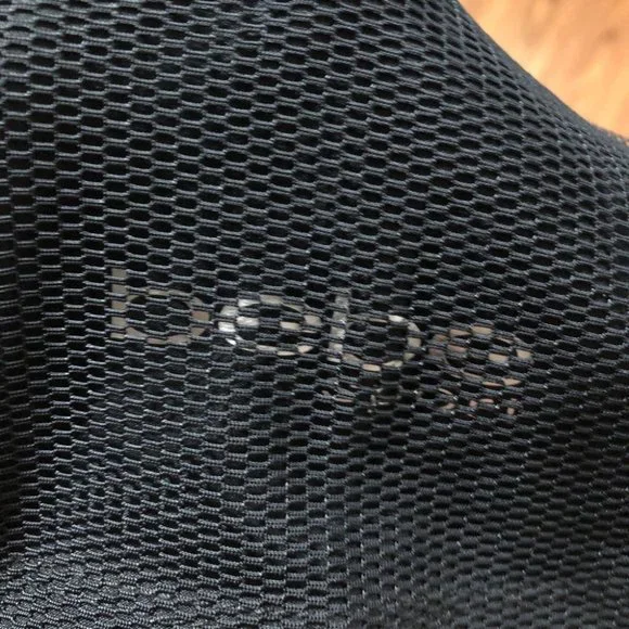 {bebe sport} NWT Black Mesh Sweatheart Top - Picture 10 of 10